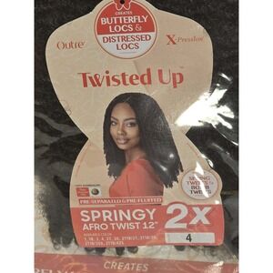 Outre X-Pression Twisted Up Springy Afro Twist 12" 2X Color 4 NIB